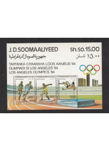 1984 SOMALIA Foglietto Giochi Olimpic 1984 Los Angeles 3 val.
